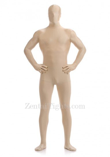 Unisex Creamy White Full Body Spandex Halloween Holiday Lycra Cosplay Suit
