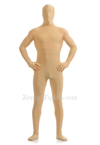 Unisex Light Coffee Color Full Body Lycra Zentai Suit