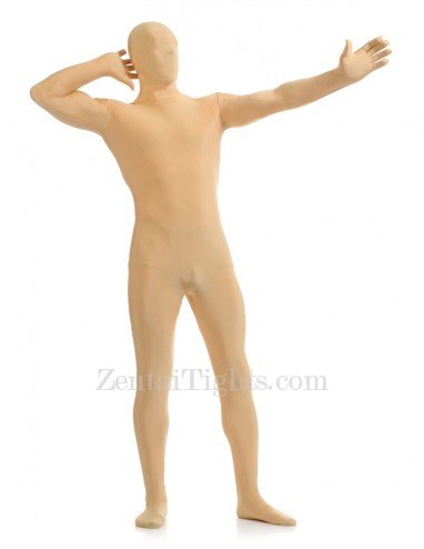 Unisex Light Coffee Color Full Body Lycra Zentai Suit