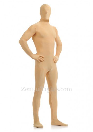 Unisex Light Coffee Color Full Body Lycra Zentai Suit
