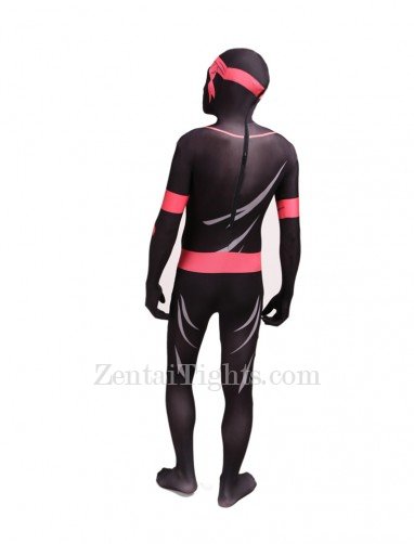 Black and Pink Ninjia Full Body Halloween Spandex Holiday Unisex Cosplay Zentai Suit