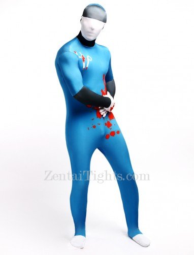 Blue Blood Full Body Halloween Spandex Holiday Unisex Cosplay Zentai Suit
