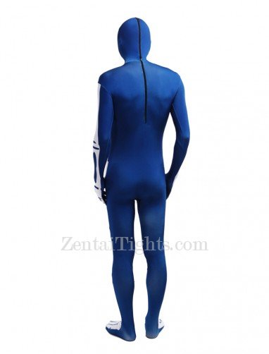 Blue Skull Flag Full Body Halloween Spandex Holiday Unisex Cosplay Zentai Suit