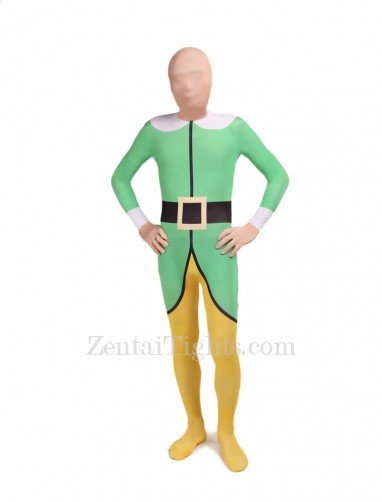 Green and Yellow Full body Zentai Suit Full Body Halloween Spandex Holiday Unisex Cosplay Zentai Suit