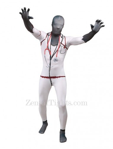 Horrible Doctor Full Body Halloween Spandex Holiday Unisex Cosplay Zentai Suit