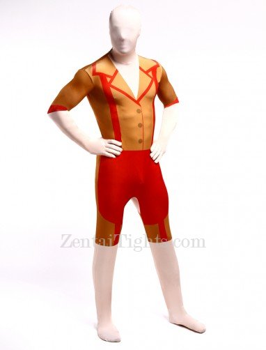 Orange Full body Zentai Suit Full Body Halloween Spandex Holiday Unisex Cosplay Zentai Suit