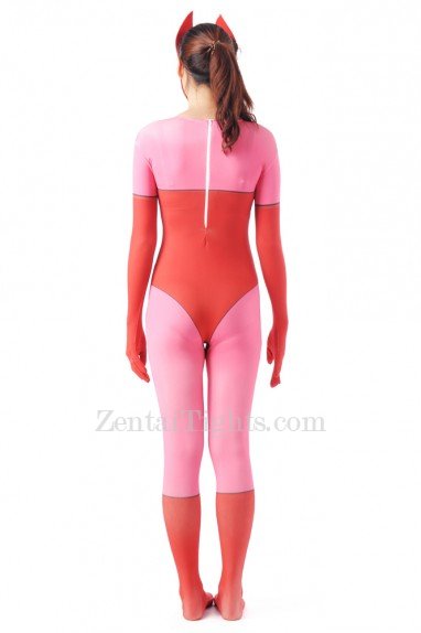 Red Halloween Super Hero Women Full Body Spandex Holiday Unisex Cosplay Zentai Suit