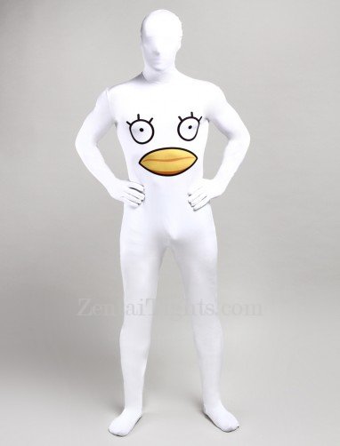 White Chicken Cartoon Full Body Halloween Spandex Holiday Unisex Cosplay Zentai Suit