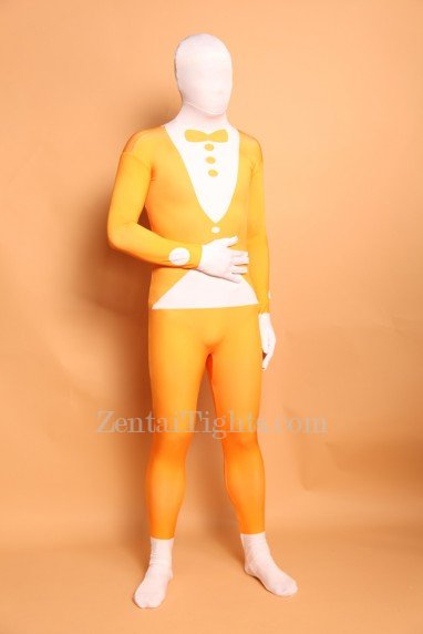 Yellow Bowknot Suit Full Body Halloween Spandex Holiday Unisex Cosplay Zentai Suit