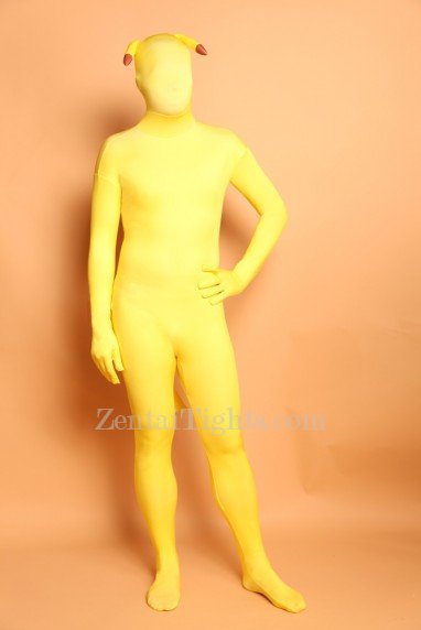Yellow Pikachu Cartoon Full Body Halloween Spandex Holiday Unisex Cosplay Zentai Suit