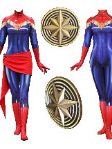 Supply Captain Marvel Cosplay Costume Zentai Suit