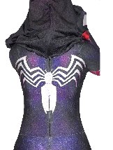 Lycra 3D Printed Women's Purple Cloak Halloween Cosplay Costume One-piece Tights