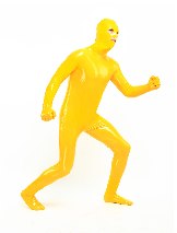 Yellow Unisex PVC Full Body Zentai Suit Cosplay