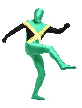 Multicolor Unisex Jamaica Spandex Lycra Fabulous Flag Tights Zentai Suit