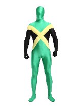 Multicolor Unisex Jamaica Spandex Lycra Fabulous Flag Tights Zentai Suit