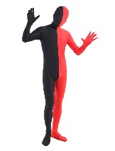 Halloween Black and Red Lycra Spandex Zentai Costume Unisex Full Body Zentai Suit Halloween Black and Red Lycra Spandex Zentai Costume Unisex Full Body Zentai Suit