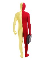 Halloween Red and Yellow costume Full Body Lycra Spandex Zentai Suit Halloween Red and Yellow costume Full Body Lycra Spandex Zentai Suit