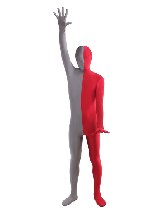 Halloween costume Grey Red Full Body Lycra Spandex Zentai Suit Halloween costume Grey Red Full Body Lycra Spandex Zentai Suit