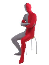 Halloween costume Grey Red Full Body Lycra Spandex Zentai Suit Halloween costume Grey Red Full Body Lycra Spandex Zentai Suit