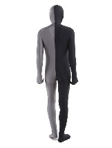 Halloween costume Black Grey split Full Body Lycra Spandex Fabric Zentai Suit Halloween costume Black Grey split Full Body Lycra Spandex Fabric Zentai Suit