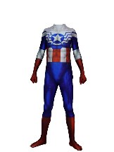 Supply Halloween 3D printed Captain America costume one-piece cosplay zentai suit