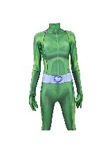 Halloween costume Totally Spies anime Green Girl Agent Group Mandy Cosplay zentai suit