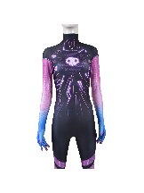 Halloween Game Overwatch D.VA Song Hana Black Shadow Jumpsuit Cosplay zentai suit