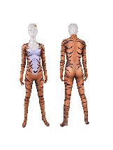 Supply Halloween Red Black Cat Cosplay Tiger Skin Bodysuit cosplay animal zentai suit