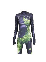 Women DC Poison Ivy Cosplay Costume Jumpsuit Plant girl cosplay zentai suit