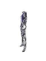 Halloween costume jumpsuit black and white texture striped cosplay Zentai suit
