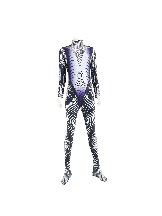 Halloween costume jumpsuit black and white texture striped cosplay Zentai suit