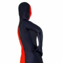 Full Body Full body Zentai Suit Zentai Tights Half Red Half Black Spandex Full body Zentai Suit