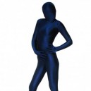 Unicolor Full Body Full body Zentai Suit Zentai Tights Dark Blue Spandex Full body Zentai Suit