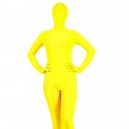Unicolor Full Body Full body Zentai Suit Zentai Tights Yellow Spandex Full body Zentai Suit