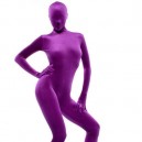 Purple Cotton Lycra Unisex Catsuit