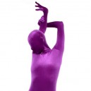 Purple Cotton Lycra Unisex Catsuit