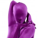 Purple Cotton Lycra Unisex Catsuit