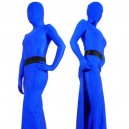 Supply Skirt Style Blue Lycra Spandex Unisex Full body Zentai Suit in