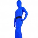Skirt Style Blue Lycra Spandex Unisex Full body Zentai Suit in 