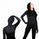 Suitable Black Lycra Spandex Unisex Full body Zentai Suit