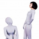Supply Unicolor Full Body Full body Zentai Suit Zentai Tights Light Grey Lycra Spandex Unisex Full body Zentai Suit