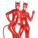 Supply Red Devil PVC Catsuit with Mask and Tail