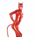 Red Devil PVC Catsuit with Mask and Tail
