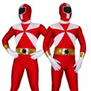 Supply Red With White Lycra Spandex Full body Zentai Suit