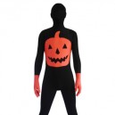 Black And Orange Pumpkin Lycra Spandex  Full body Zentai Suit