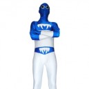 Supply Blue and White Lycra Spandex  Unisex Full body Zentai Suit
