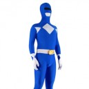 Blue with White Lycra Spandex Super Hero Unisex  Full body Zentai Suit