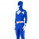 Blue with White Lycra Spandex Super Hero Unisex  Full body Zentai Suit