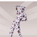 Brown And White Cow Lycra Spandex Unisex Full body Zentai Suit