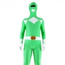 Supply Green And White Lycra Spandex Unisex Super Hero Full body Zentai Suit